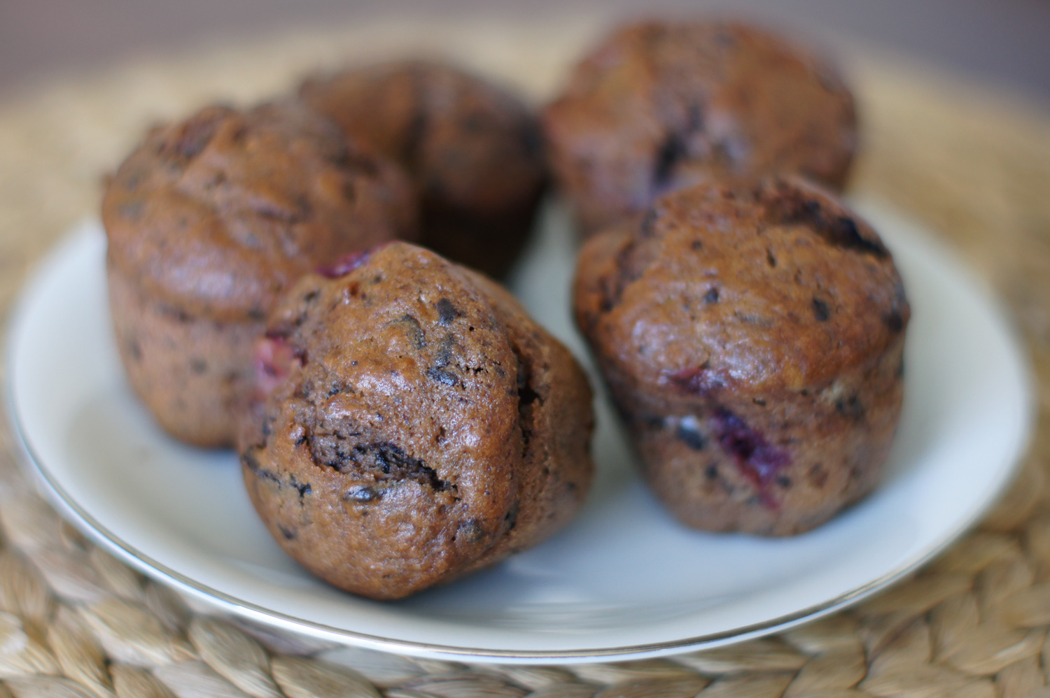 Muffiny czekoladowe ze śliwkami