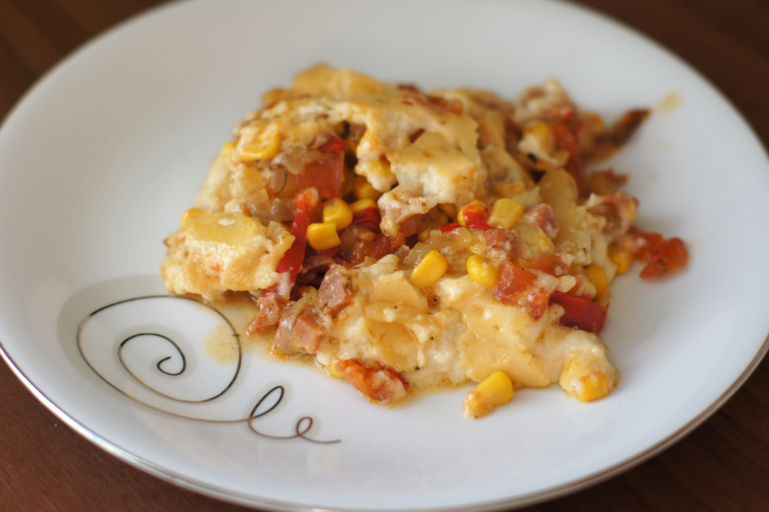 Zapiekanka ziemniaczana z kukurydzą