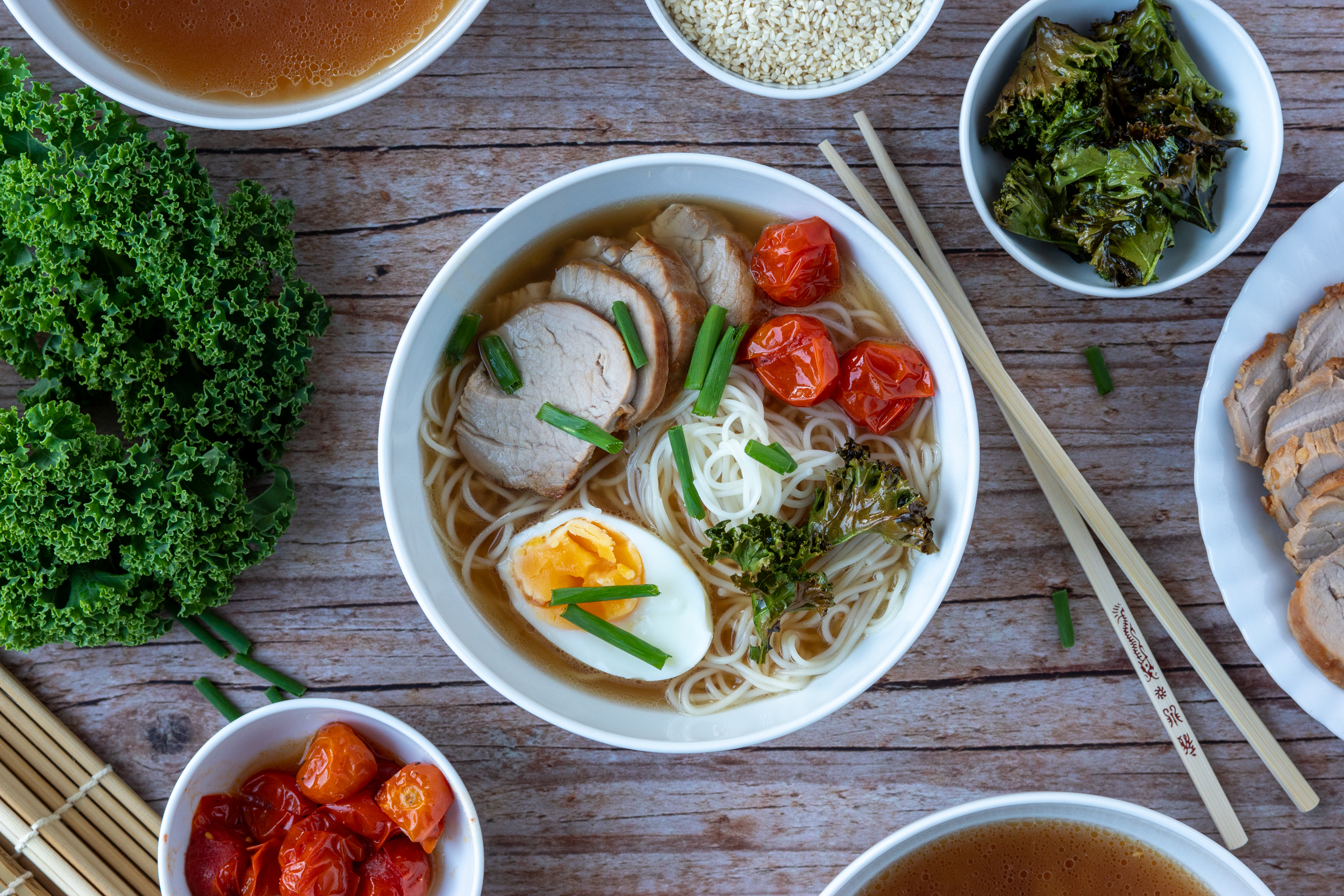 Miso ramen z grillowaną polędwiczką